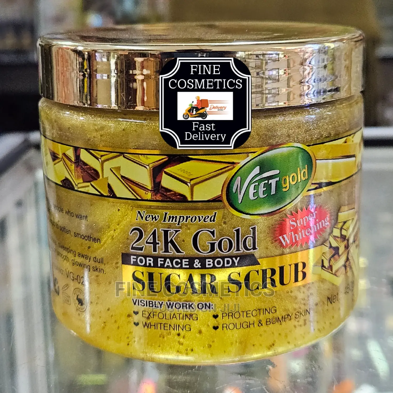 Veetgold Gold Whitening Sugar Scrub for Face Body