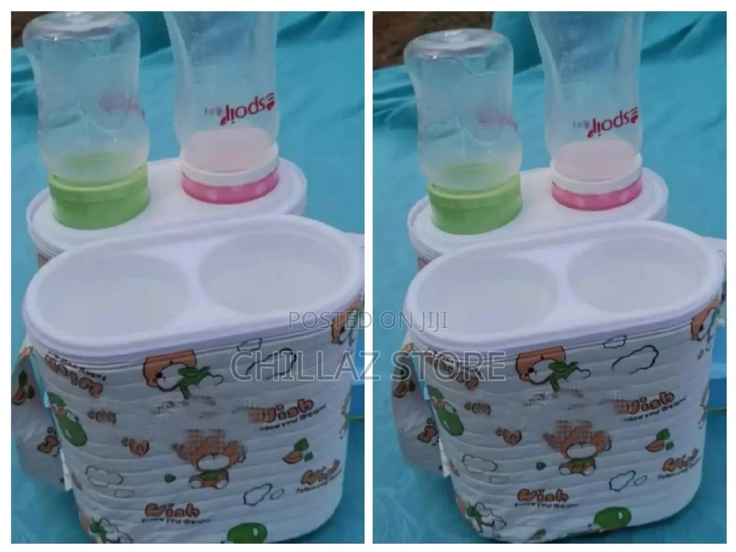 Baby Bottle Warmer With It's Bottles.