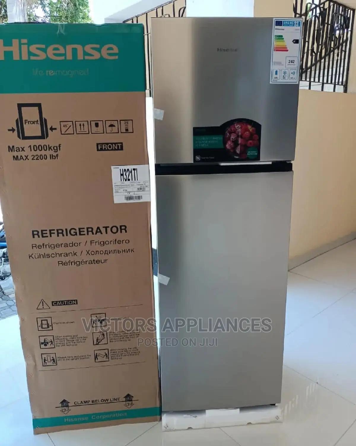 Hisense 328L Double Door Frost Free Refrigerator