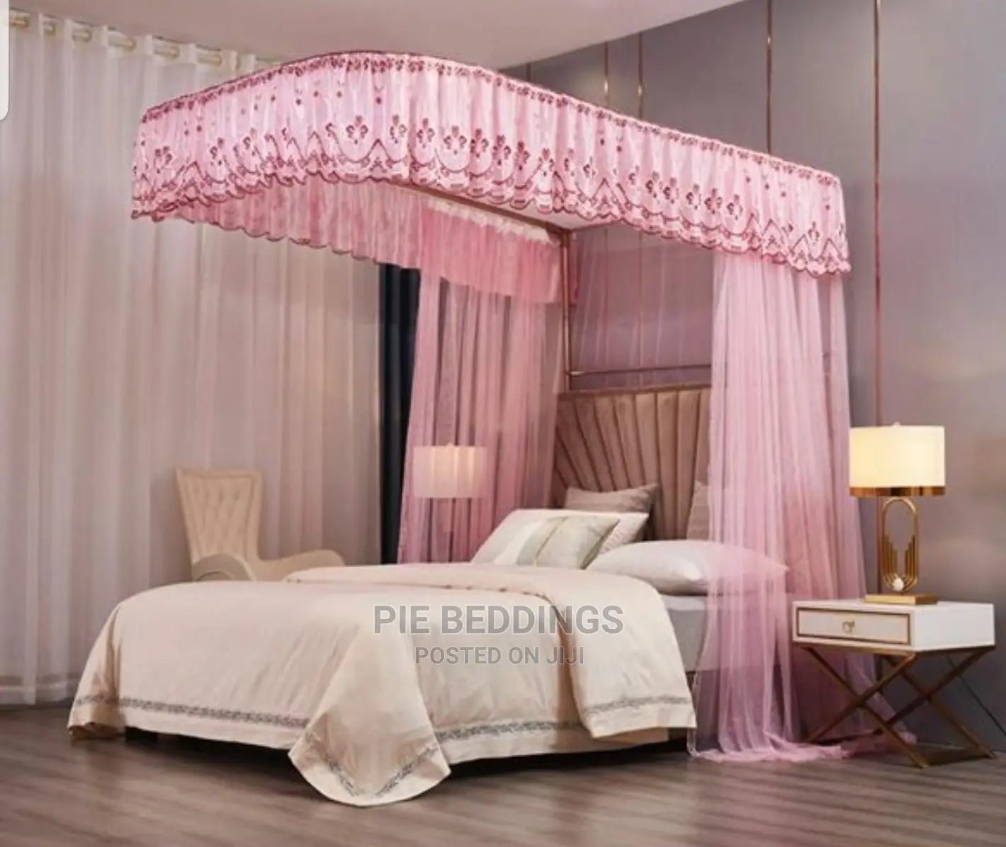 Pink Rail Mosquito Net