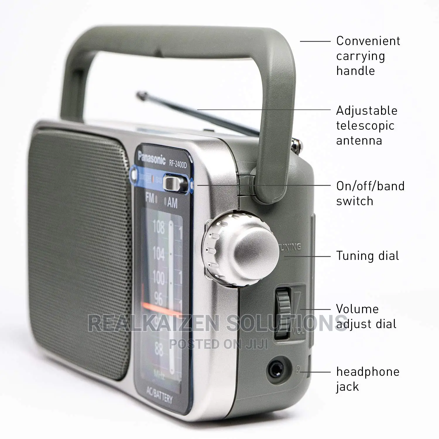 PANASONIC Portable AM | FM Battery AC Operated Analog Radio