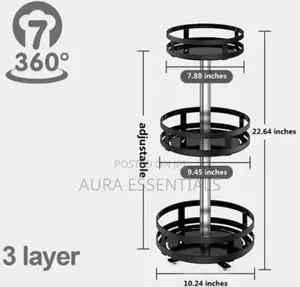 360 Degree's Rotation Multi Function Spice Rack 3 Layers
