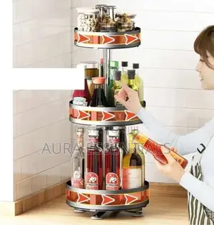 360 Degree's Rotation Multi Function Spice Rack 3 Layers