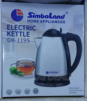 Simbaland Electric Kettle 1.8l, Stainless Steel - Silver