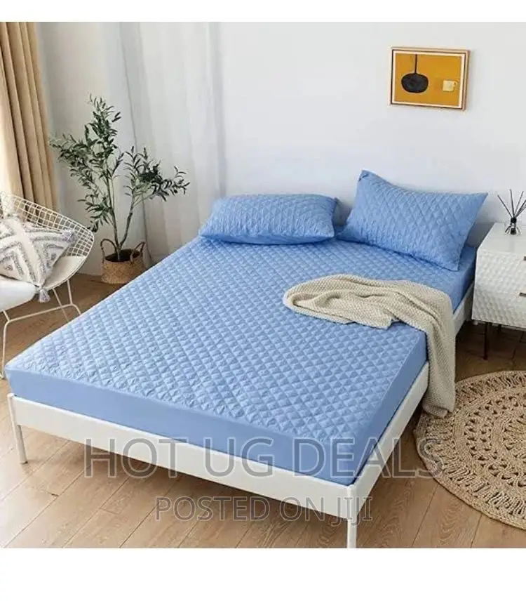 5*6 Quilted Waterproof Matress Protector- Blue