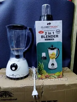 2 in 1 Classytouch Electric Juice Blender- White