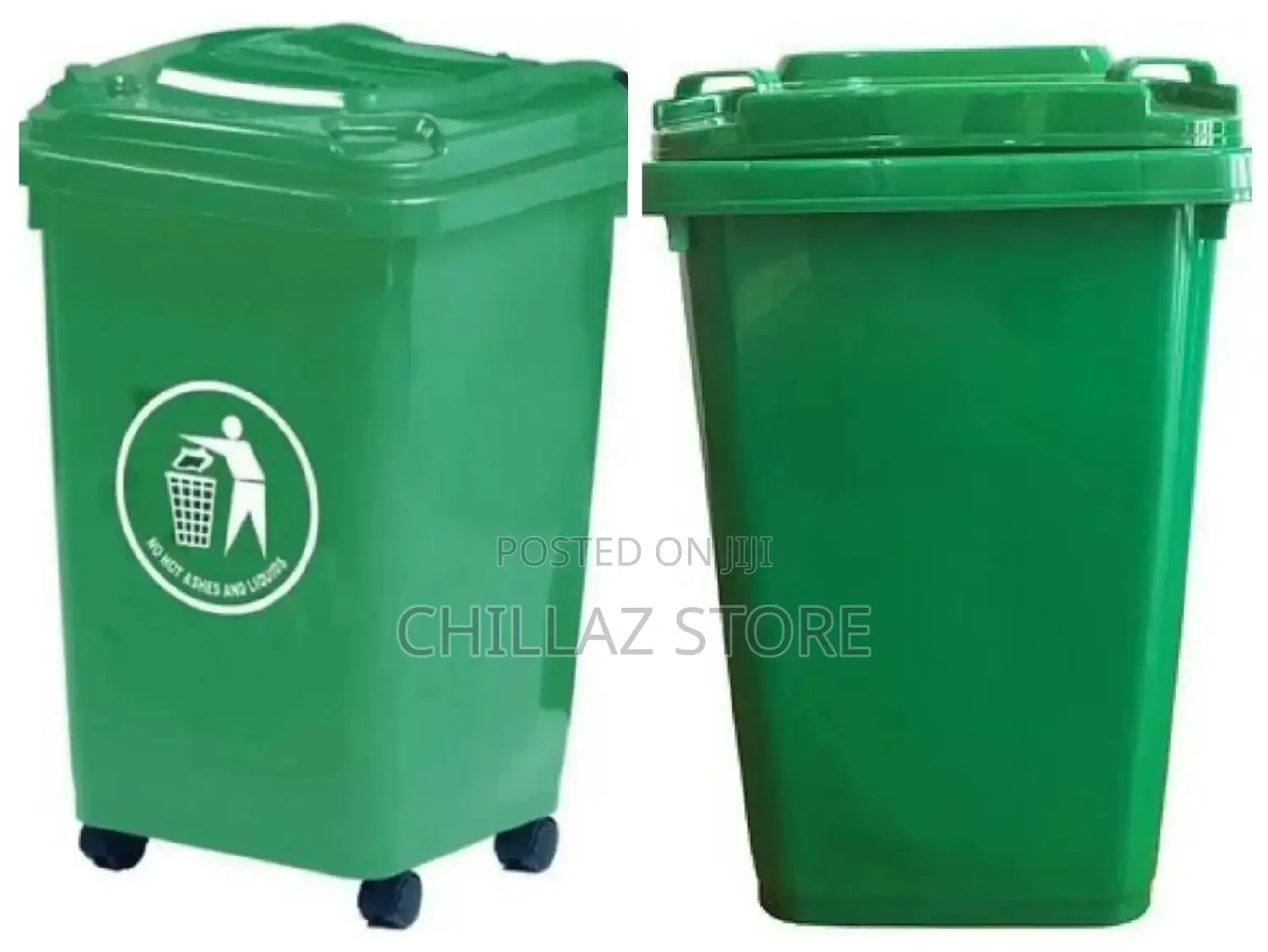 Outdoor 240L Green Plastic Wheel Waste Bin