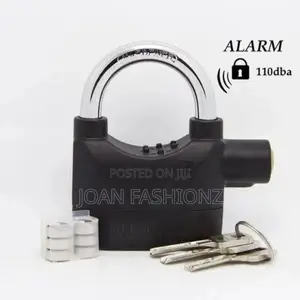 Kinbar Loud Alarm On Intruder Touch Padlock-black