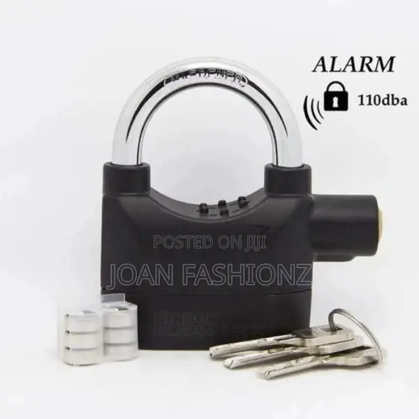 Kinbar Loud Alarm On Intruder Touch Padlock-black