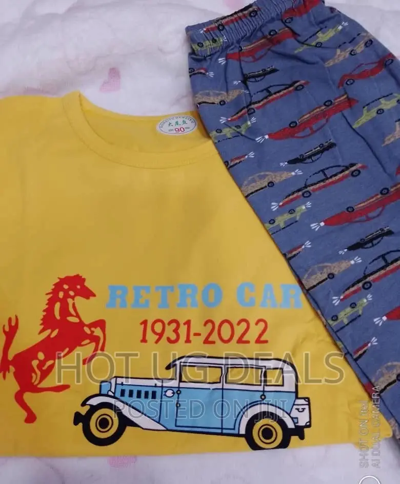 2pc Unisex Kids Night Wear ( 5 - 9 Years) - Multicolor
