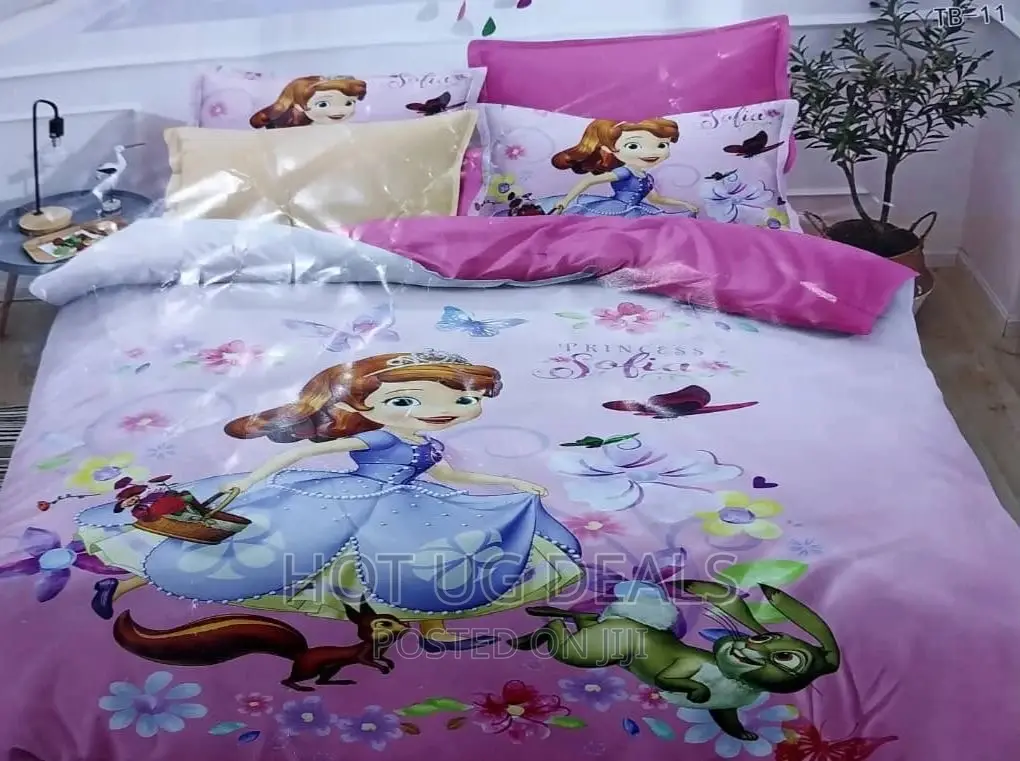 4x6 3pcs Children’S Princess Sofia Duvet Bedding Set - Pink
