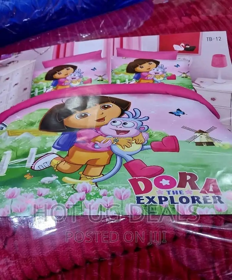 4x6 3pcs Children Dora the Explorer Duvet Bedding Set - Pink