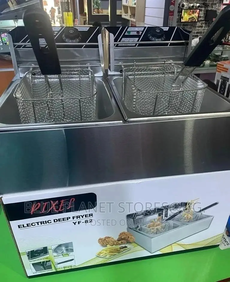 Pixel 12litres Electric Double Deep Fryers // 5kw // Yf-82