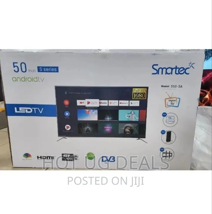 Smartec 50inch Frameless Android Smart Free To Air Tv –Black