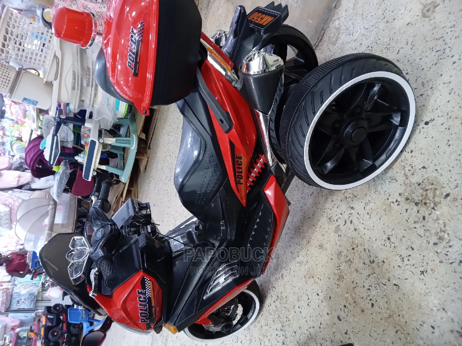 Kids Rechargeable Police Bike