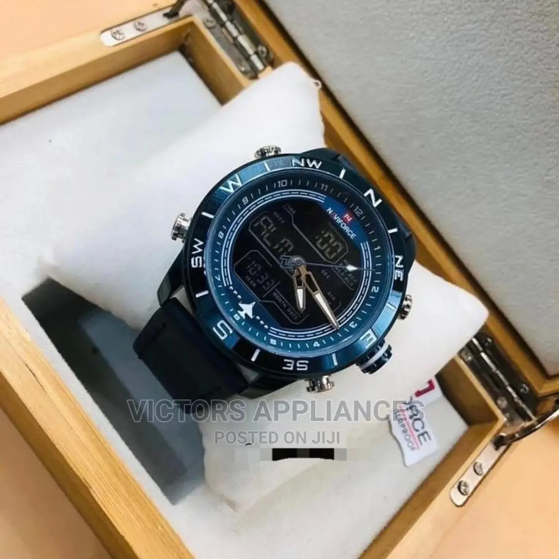 Naviforce Leather Strap Watch