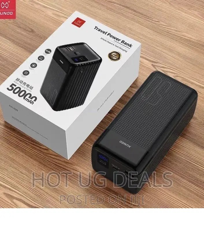 50000mah Heavy Duty Tavel Power Bank- Black