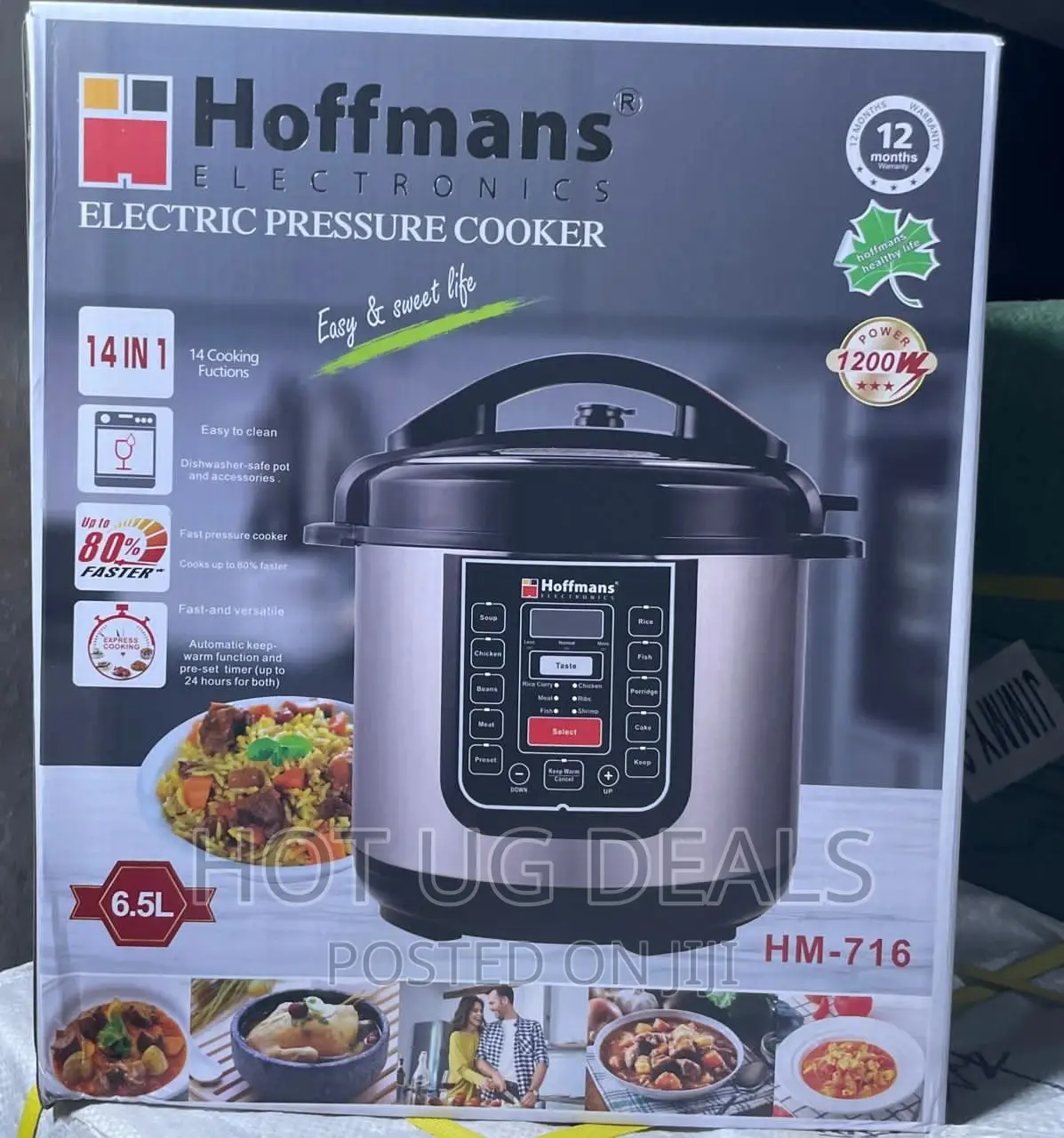 14 In 1 Hoffman 6l Stainless Steel Multifunctional Cooker