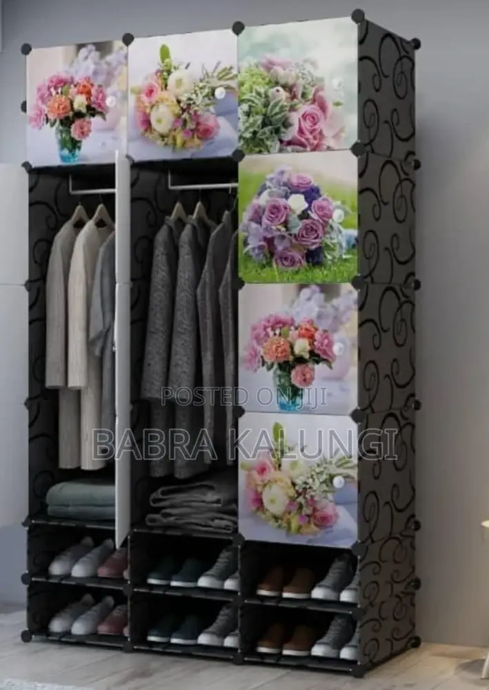 3column Plastic Wardrobe With Shoe Rack
