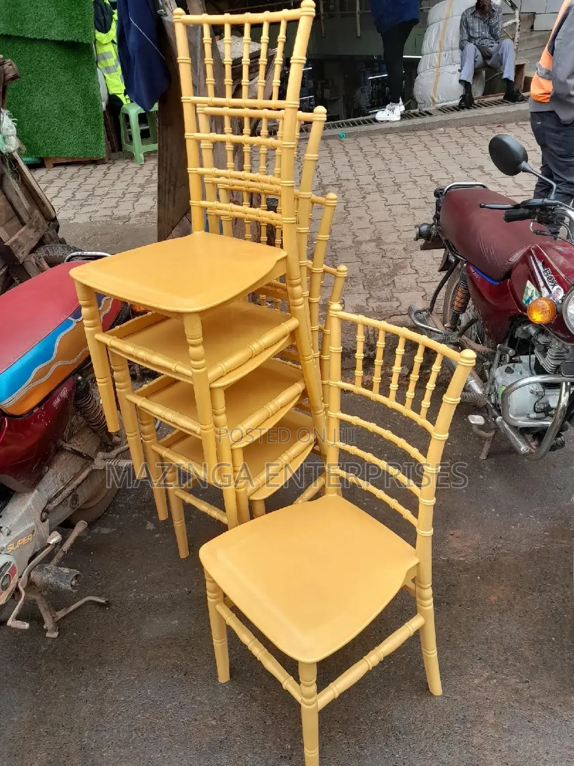 VIP Bamboo Plastic Chairs(Gd 4 Bars,Events,Hotel,Restaurant)