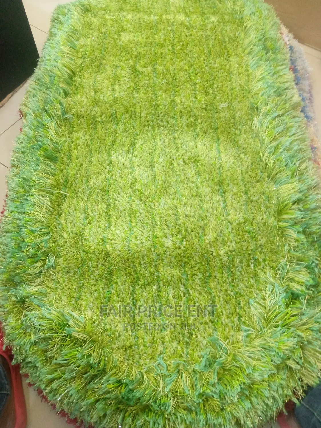 Vip Executive Strong Wool Bedside Carpet ( Green)