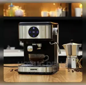 Geepas Digital Cappuccino Maker 1.5L– 20bar Pressure -Silver
