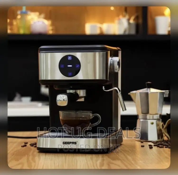 Geepas Digital Cappuccino Maker 1.5L– 20bar Pressure -Silver