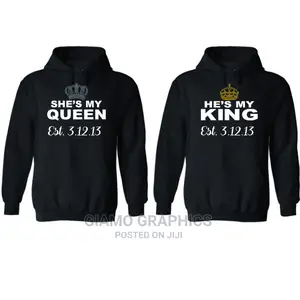 King Queen Huddies Customized