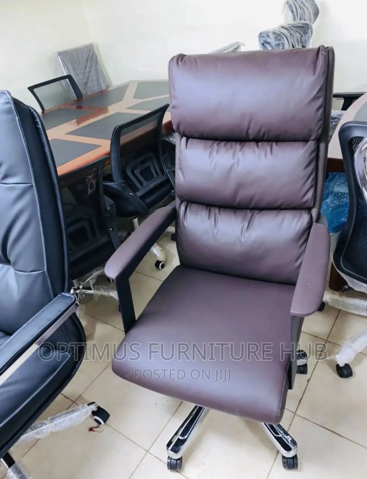 High Back Chair (Square Arms)