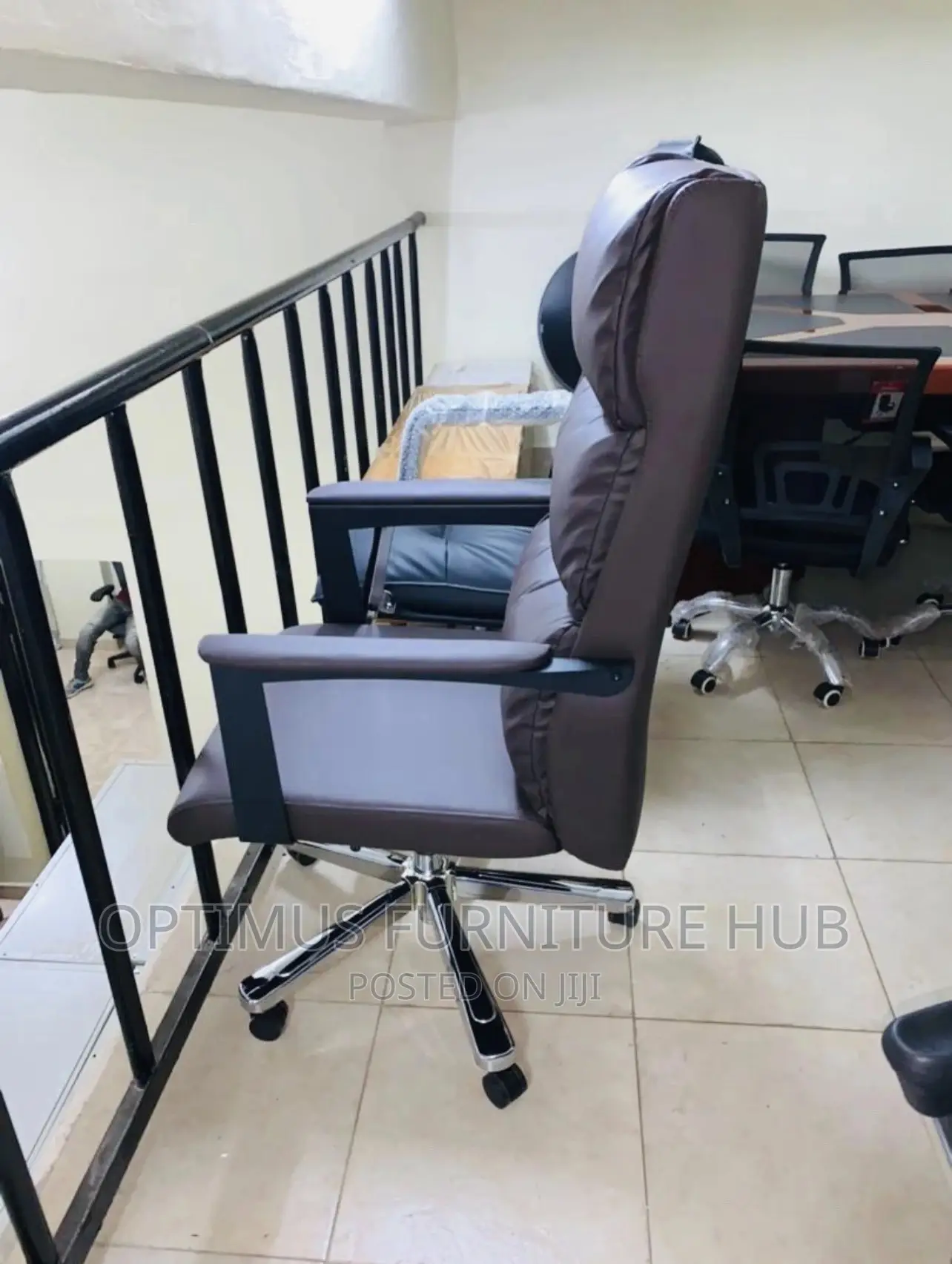 High Back Chair (Square Arms)
