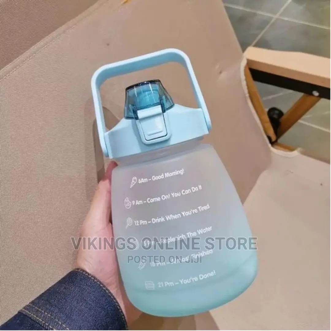 1500ml Time Marked Fitness Jug Frosted Sports Water Bottle
