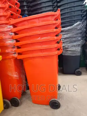 240l Plastic Wheel Dustbin- Multicolor