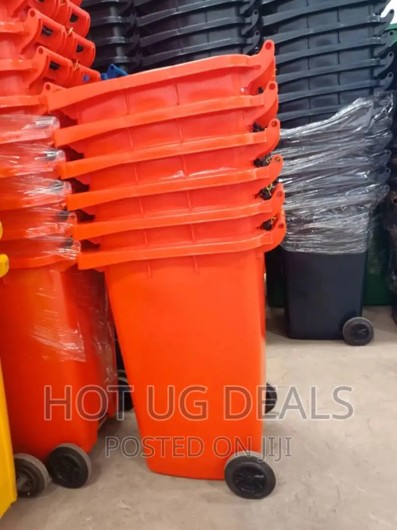 240l Plastic Wheel Dustbin- Multicolor