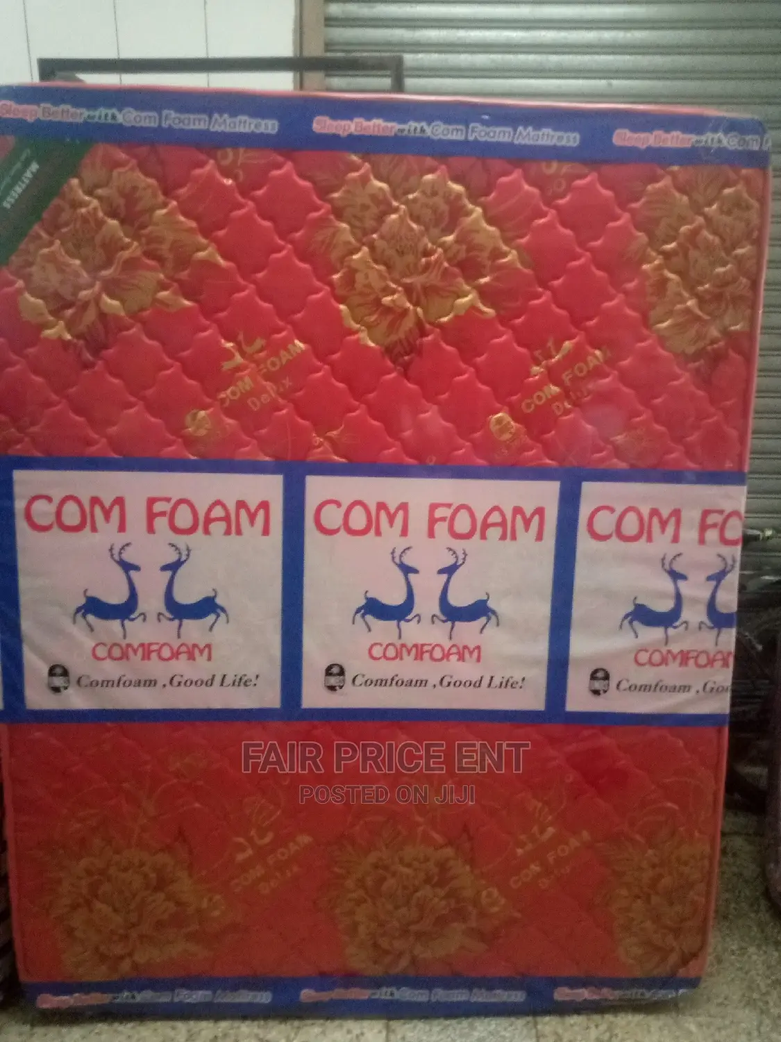 Quilted Density Mattress,6x6x6inches.( Red)