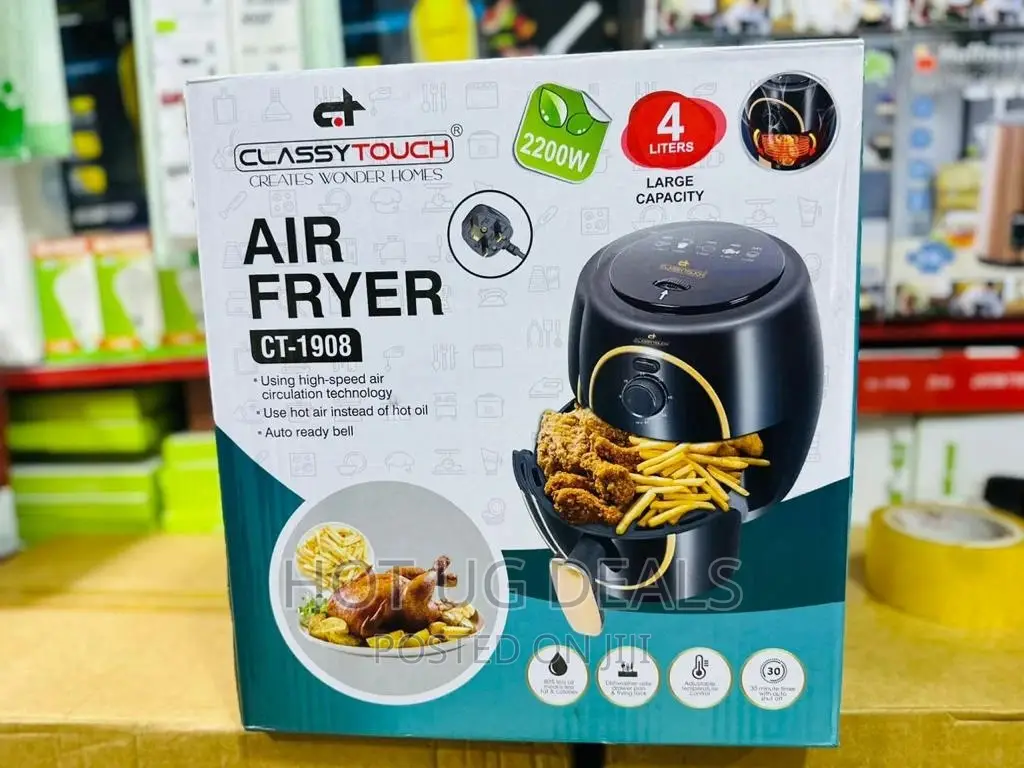 4litres Classy Oil Free Healthy Air Fryer-Black