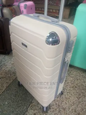 Original Plastic Suitcases.Medium.( Cream)
