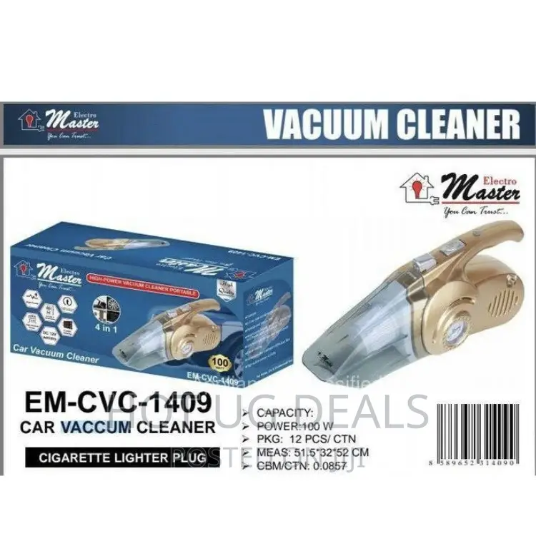 Electro Master Car Vacuum Cleaner | EM-CVC1409 - Gold