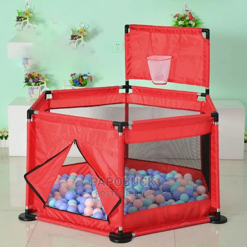 Kids Playpen With Balls and a Toy Car