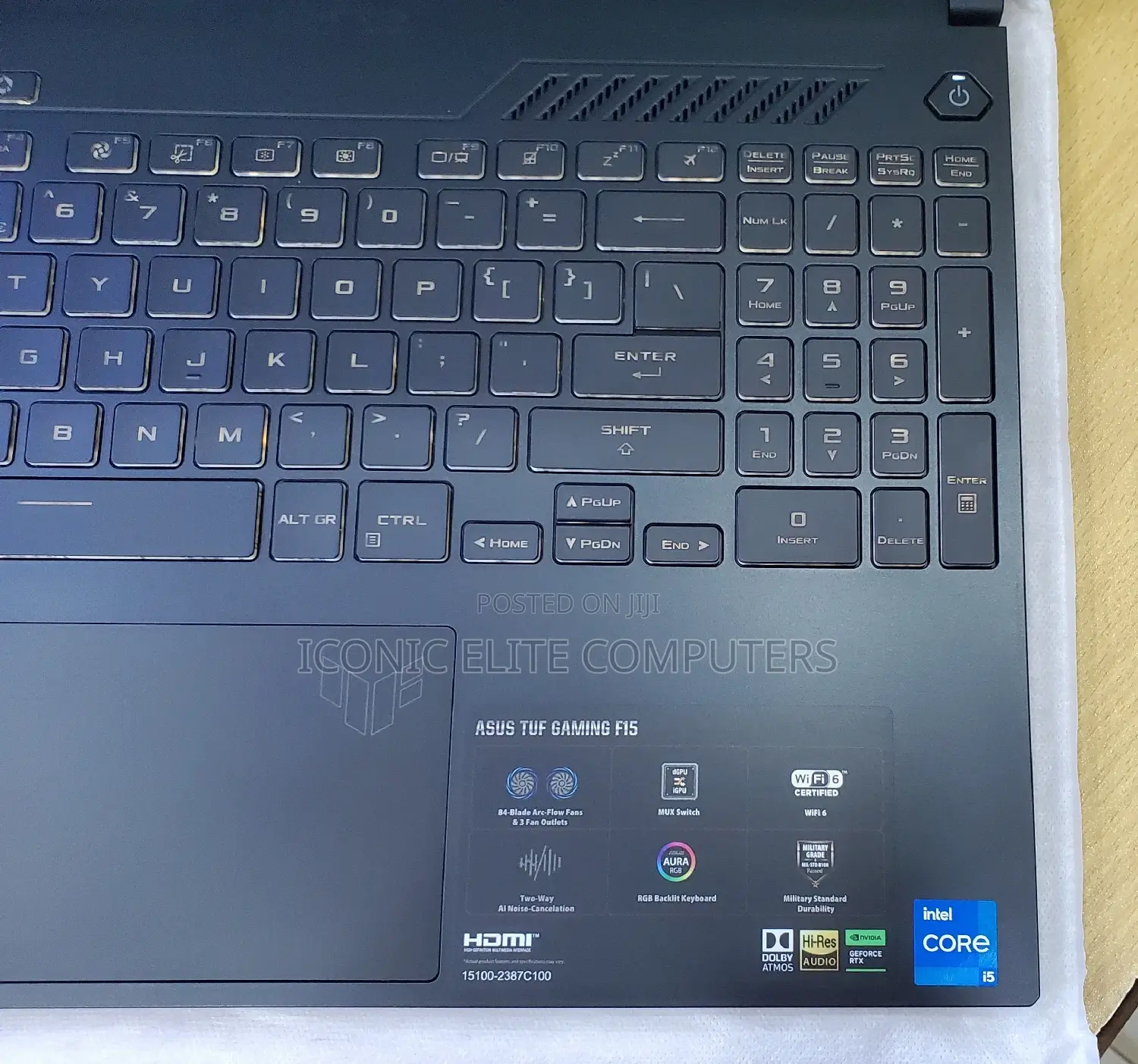 New Laptop Asus TUF Gaming A15 16GB Intel Core I5 HDD+SSD 512GB