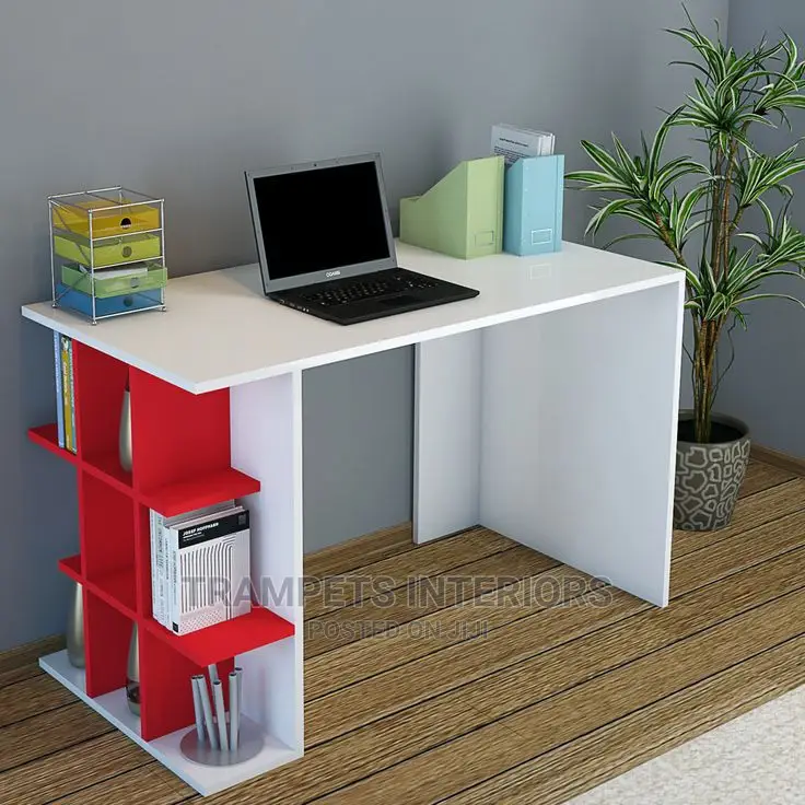 Study Table White in Red