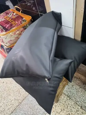 Fibre Pillows Covered With Leather