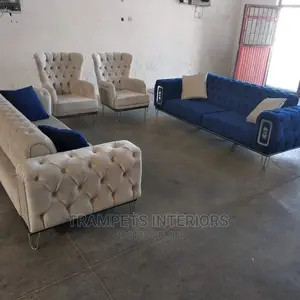 Blue and Cream Chesterfield