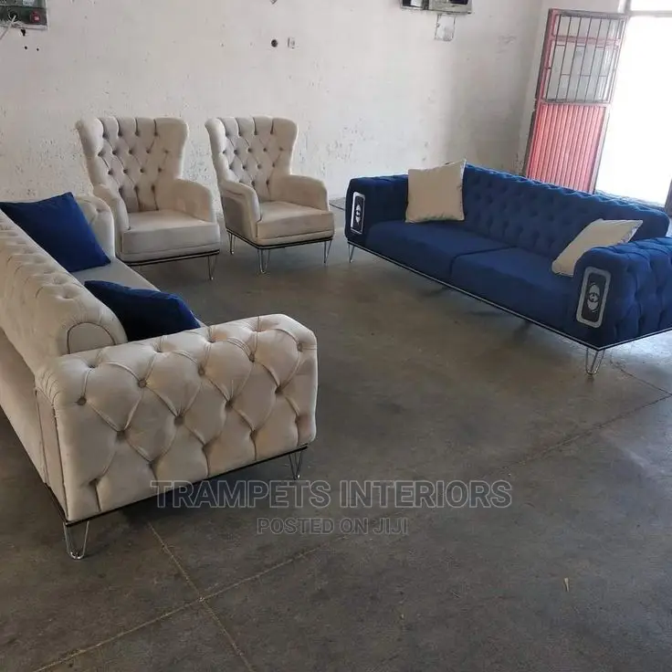 Blue and Cream Chesterfield