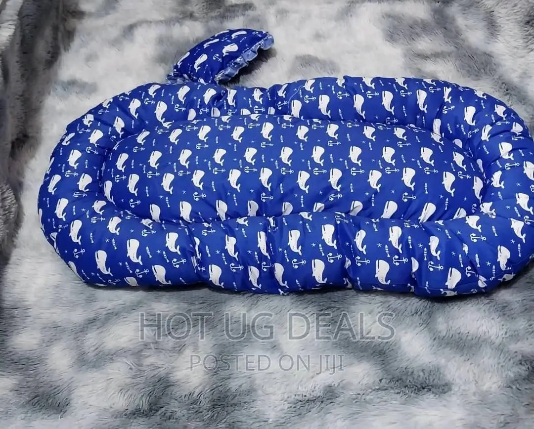 Foldable 3 Piece Baby Net With Cotton Pillow and Pad -Blue