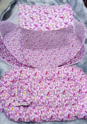 Foldable 3 Piece Baby Net With Cotton Pillow Mattresspad