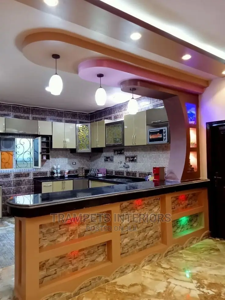 Kitchen Island/ Kitchen Installation/ Gypsum Lighting