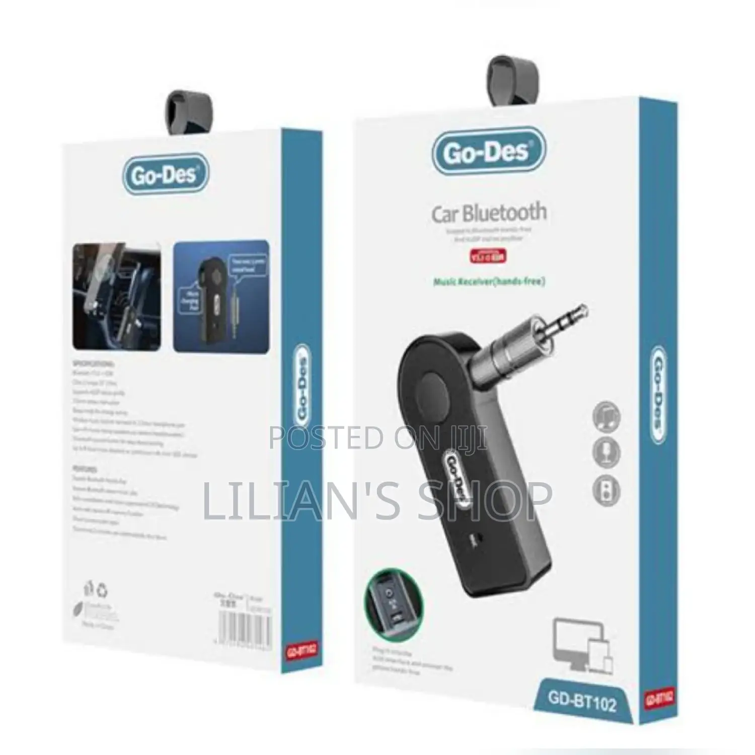 Go-Des GD-BT102 Car Bluetooth Music Reciever(Hands Free)