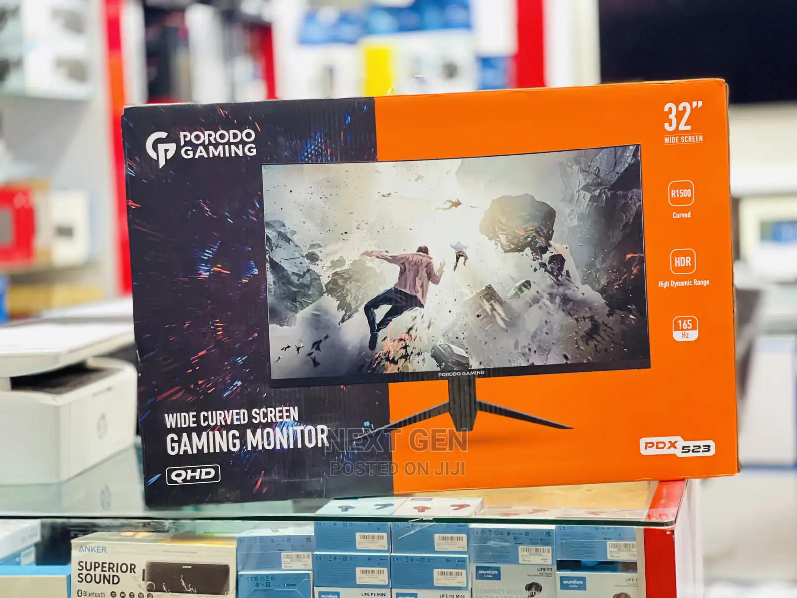 Porodo Curved Gaming Monitor in Central Division Computer Monitors