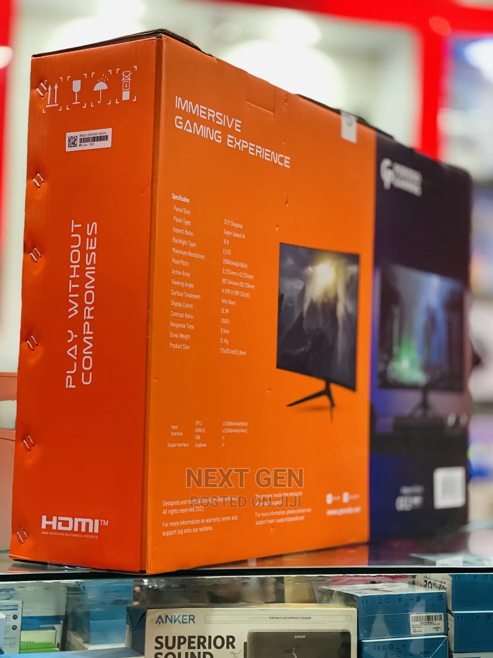 Porodo Curved Gaming Monitor in Central Division Computer Monitors