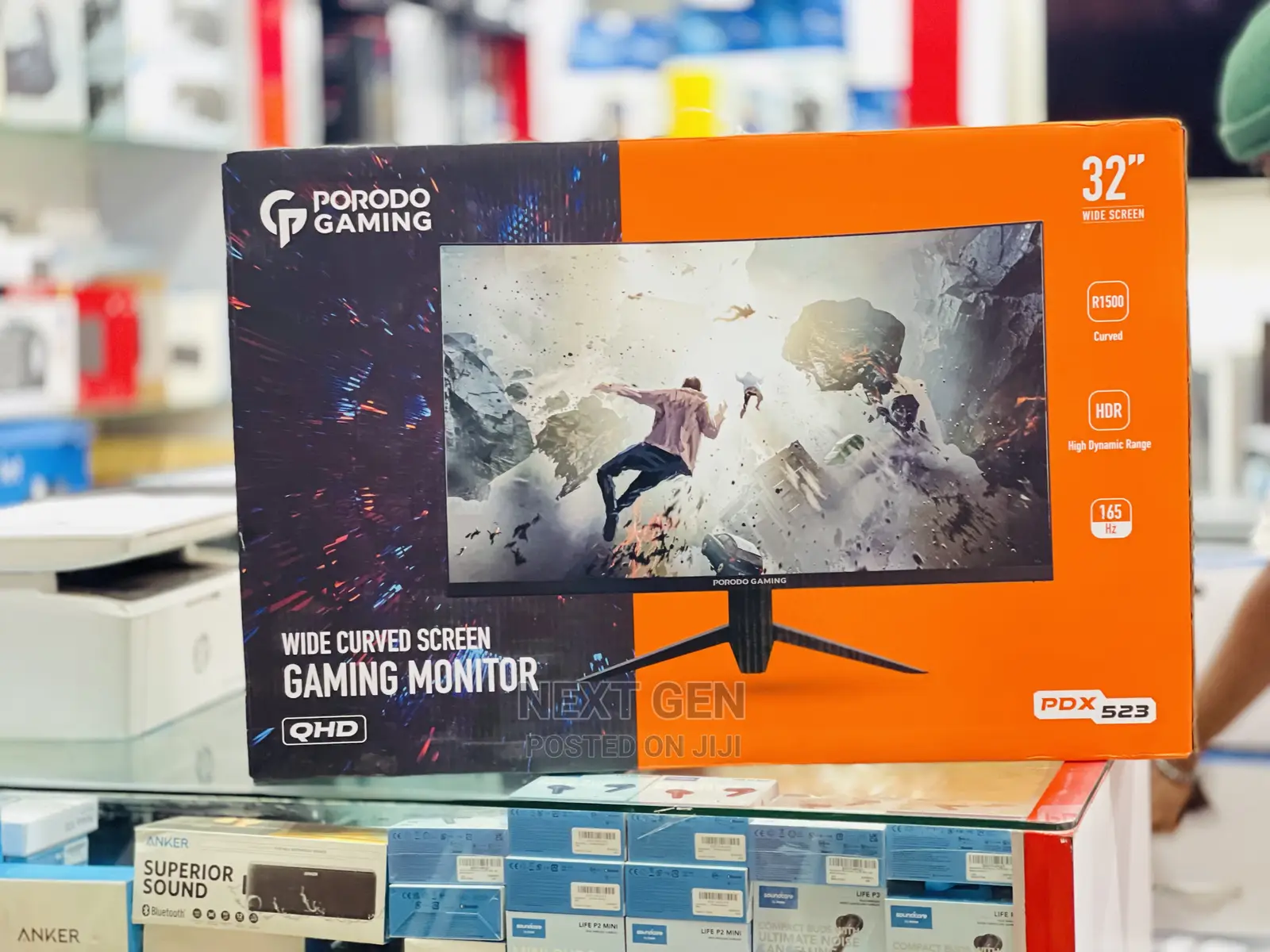 Porodo Curved Gaming Monitor in Central Division Computer Monitors